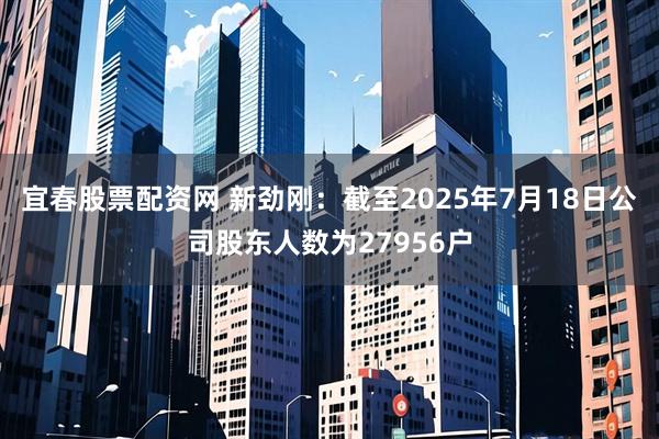 宜春股票配资网 新劲刚：截至2025年7月18日公司股东人数为27956户