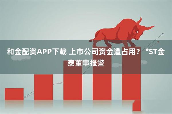 和金配资APP下载 上市公司资金遭占用？ *ST金泰董事报警