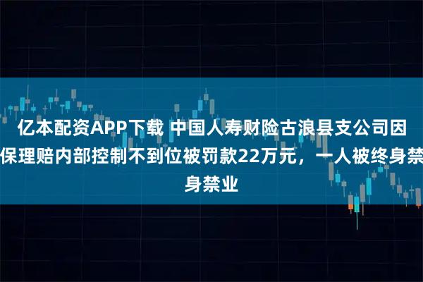 亿本配资APP下载 中国人寿财险古浪县支公司因承保理赔内部控制不到位被罚款22万元，一人被终身禁业